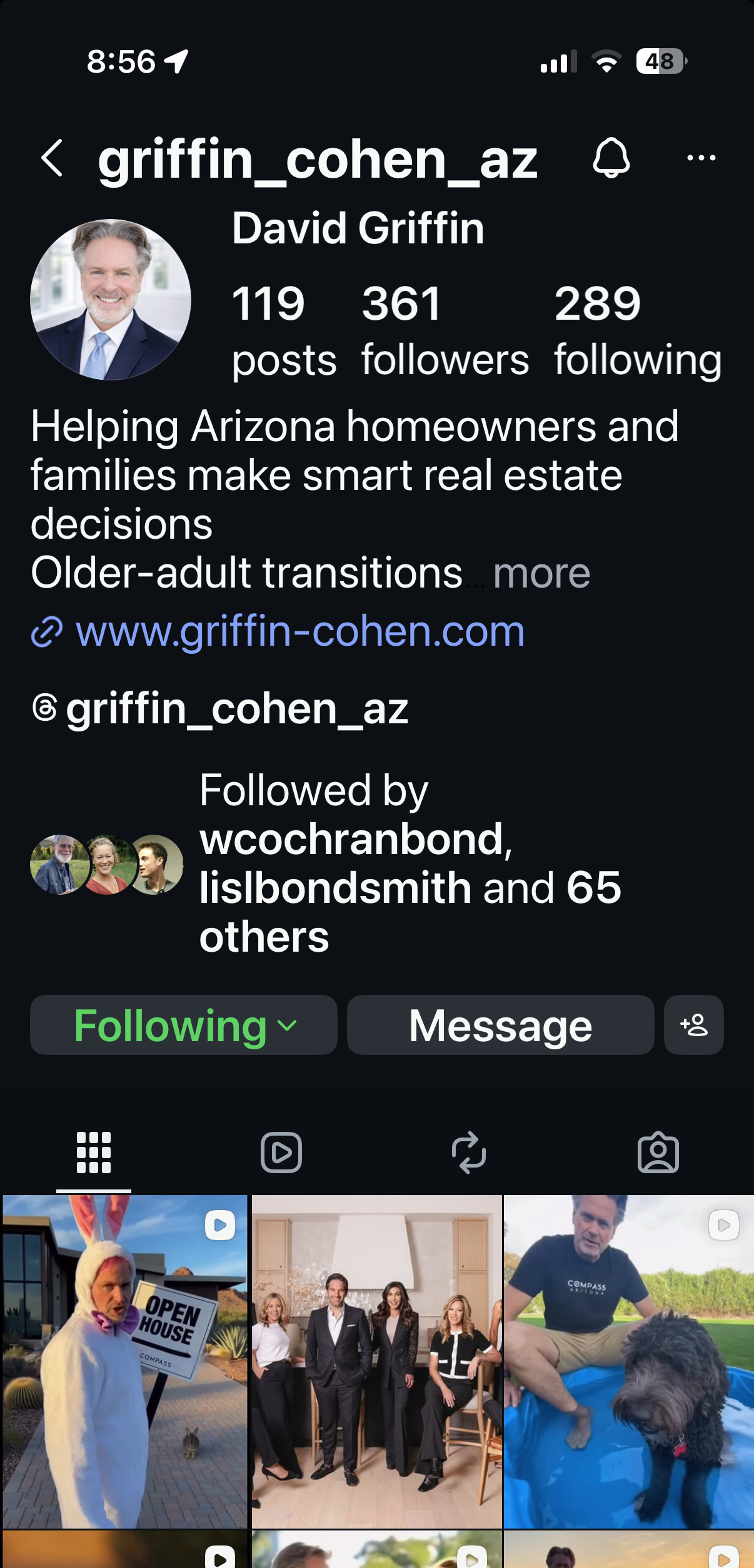 Instagram profile: griffin_cohen_az